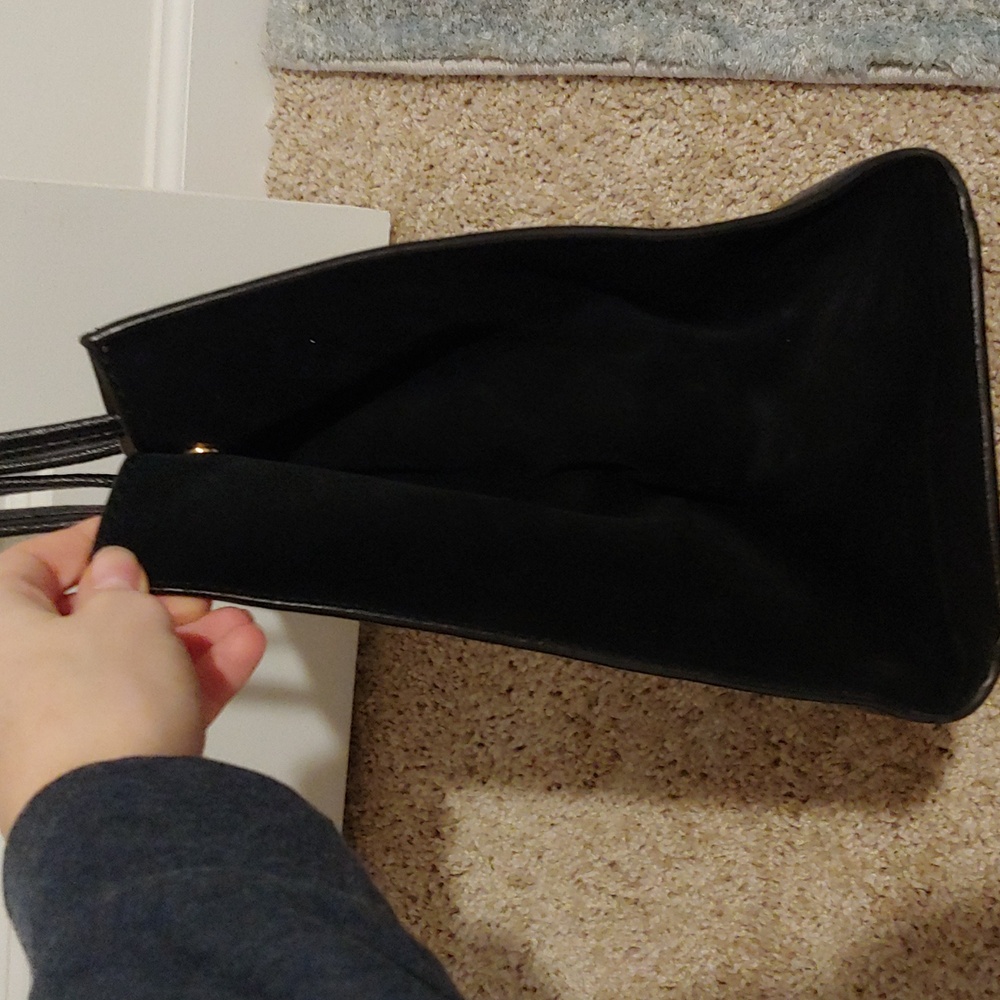 Banana republic black pebbled leather tote - Picture 2 of 12